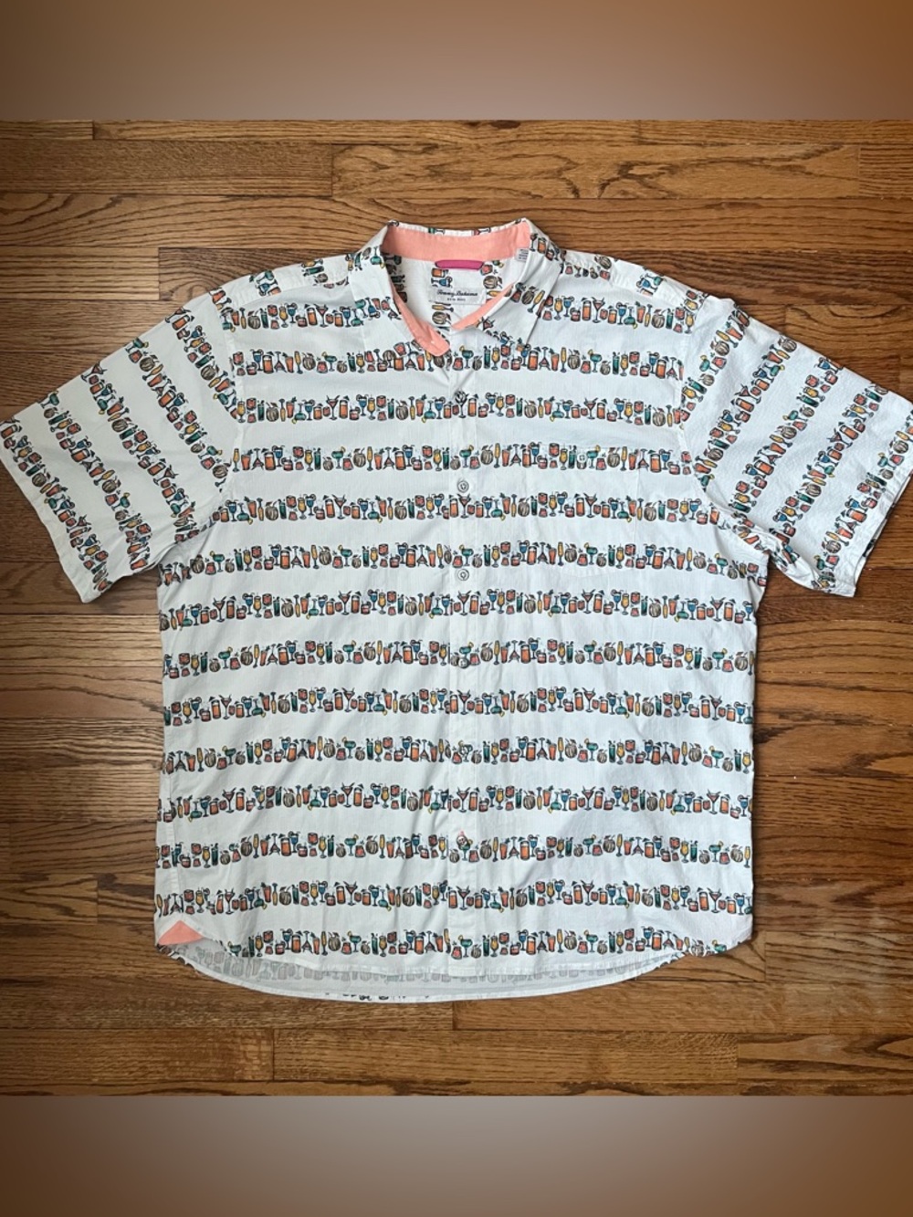 Tommy Bahama Nova Wave Shirt Mens Size 2XL Novelty Down The Hatch Collared